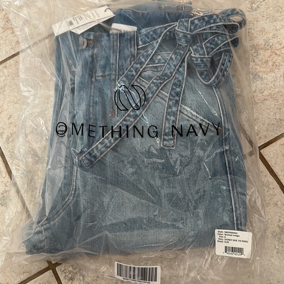 Something Navy Sydney Side Tie Pants - Picture 6 of 6